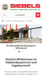 Mobile Screenshot of baustoffzentrum-siebels.de